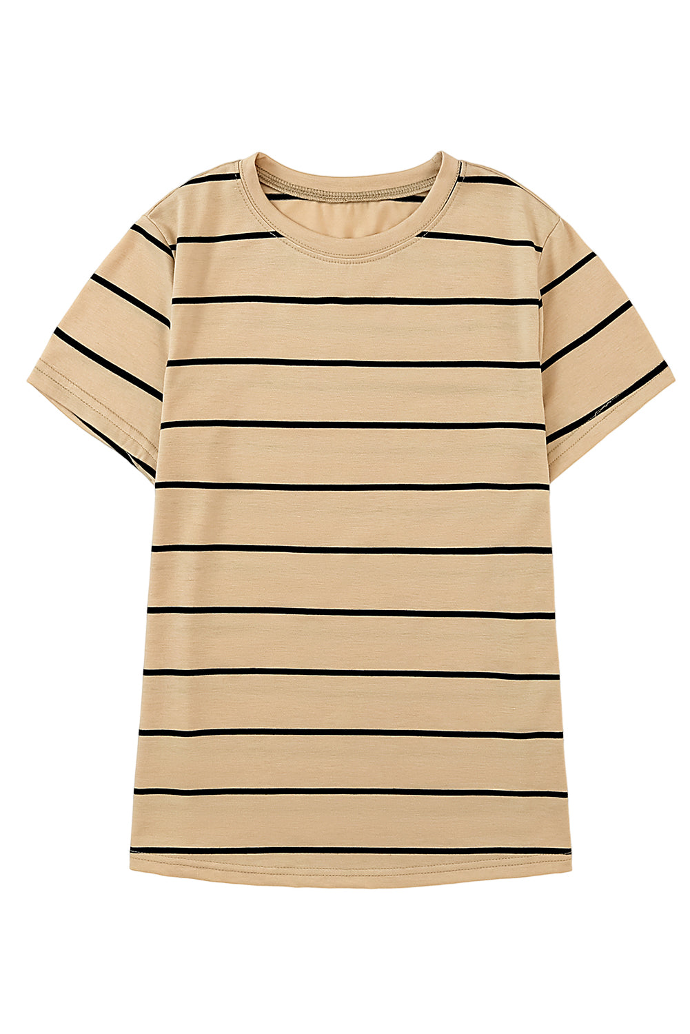 Round Neck Striped Print T-shirt