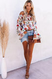 Floral Off Shoulder Bell Sleeve Blouse