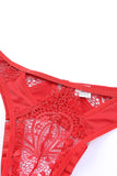 Adjustable Straps Hollow-out Lace Panty