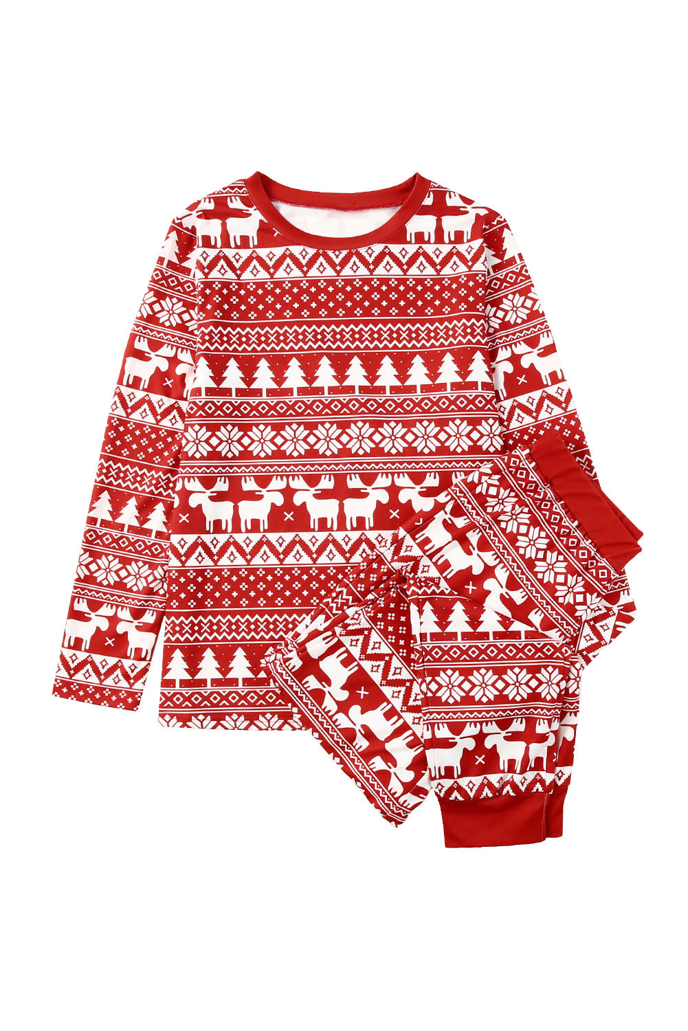 Christmas Tree Reindeer Pullover and Pants Lounge Set