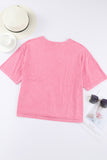 Lace Patch Pocket Long Sleeve T-shirt