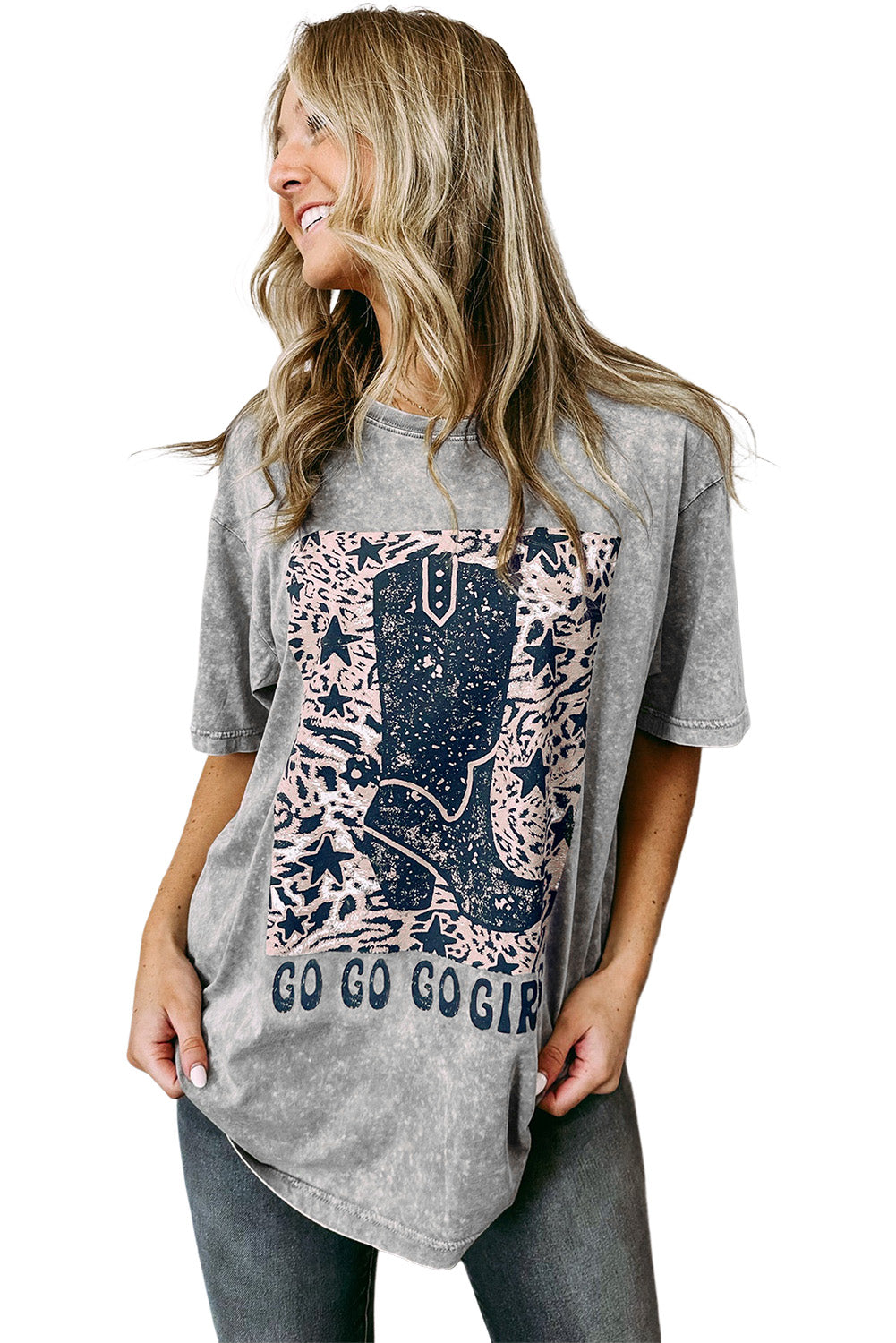 Let's Go Girls Cowboy Boots Graphic Tee