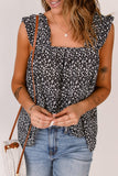 Floral Ruffled Straps Flowy Tank Top