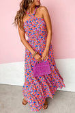 Floral Halter Maxi Dress