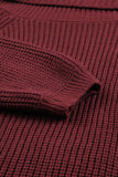 Pull marron en tricot côtelé à épaules dénudées 