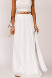 High Waist Maxi Skirt with Split