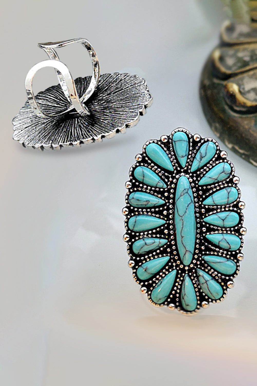 Bague Turquoise Ovale Vintage