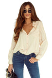 Solid Buttoned Chest Pocket High Low Loose Shirt