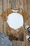 Bleached Blank Crew Neck Short Sleeve Top