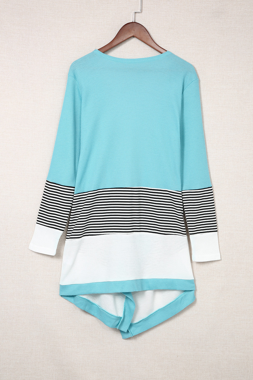 Loose Fit Stripe Colorblock Cardigan