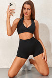 Hater Deep V Neck High Waist Yoga Set