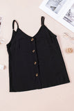 Spaghetti Strap Buttoned Tank Top