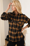 Plaid Pattern Flap Pockets Csual Shirt