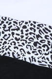 Leopard Print Contrast V-Neck Tank Top