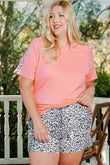 Plus Size Short Sleeve and Shorts Lounge Set