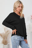 Asymmetric Strappy Cold Shoulder Long Sleeve Top