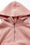 Quarter Zip Kangaroo Pocket Hoodie