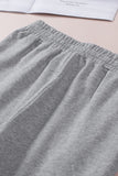 Pantalon de jogging court gris chiné effet vieilli