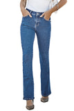 Flap Pocket Back High Waist Flared Jeans