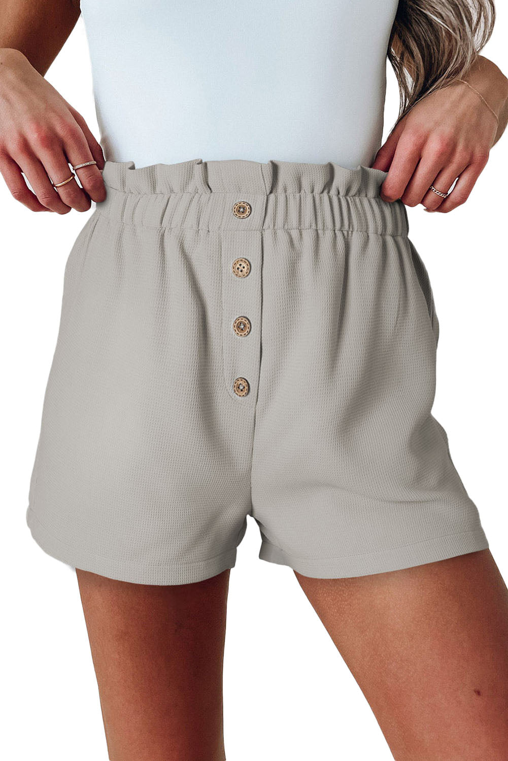 Linen Mix Paper Bag Shorts