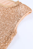 Sequin Round Neck Tank Top