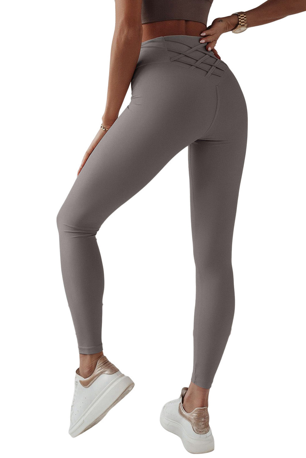 Criss Cross Tummy Control High Waist Leggings