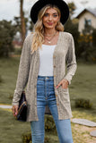 Rib Knit V Neck Button up Cardigan with Pockets