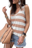 Striped V Neck Tank Top