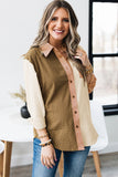 Plaid Color Block Long Sleeve Shirt