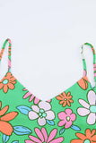 Adjustable Spaghetti Straps Floral Print Tank Top