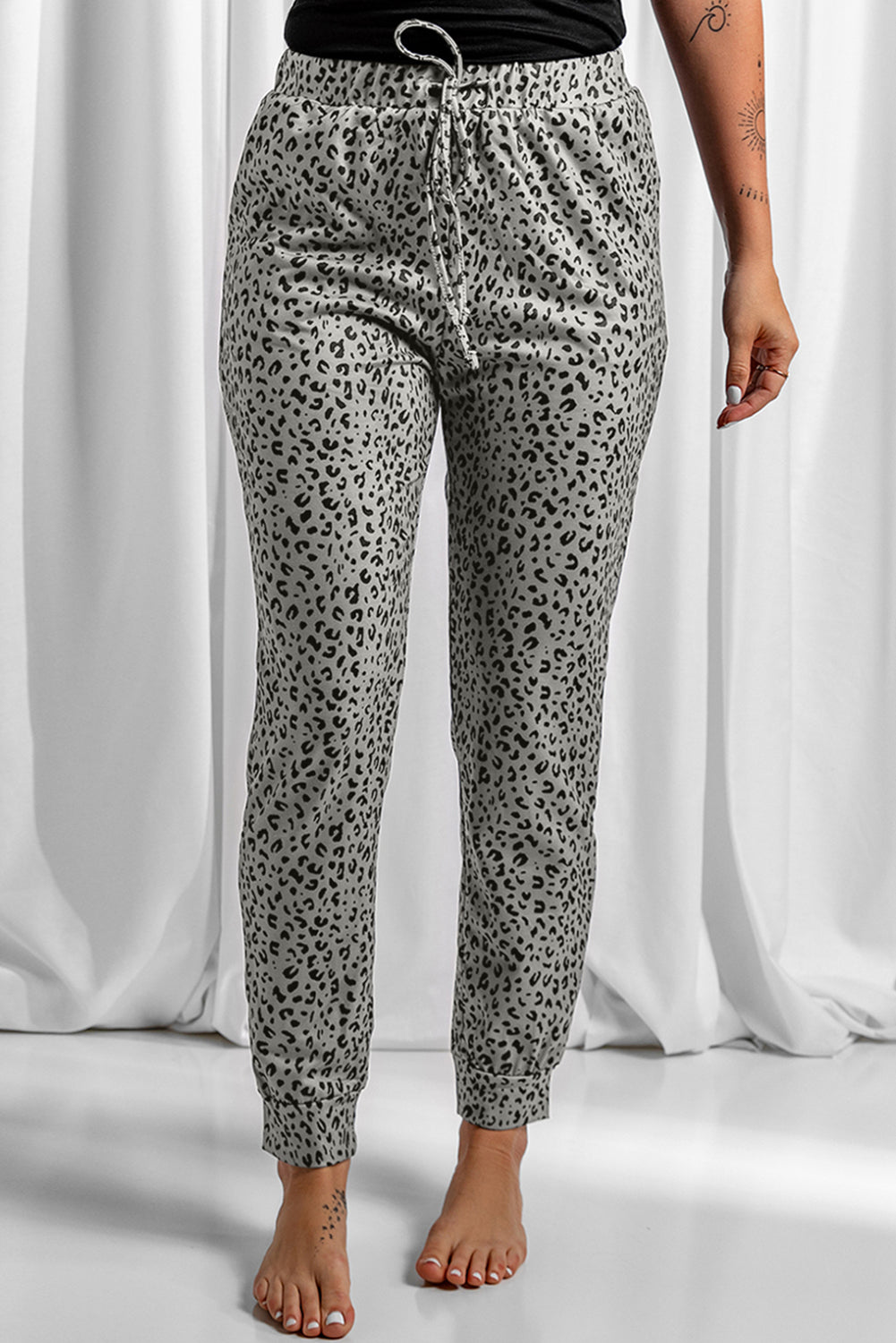 Pantalon de jogging léopard kaki Breezy 