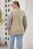 Plus Size Leopard Patchwork Shacket