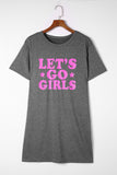 LET'S GO GIRLS Casual T Shirt Dress