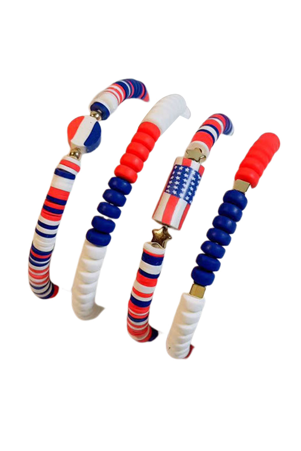 Independence Day Stars Stripes Bracelet Set