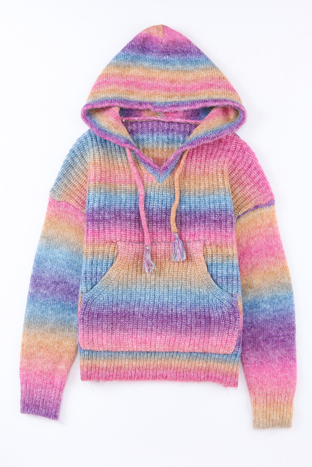 Ombre Kangaroo Pocket Hooded Sweater