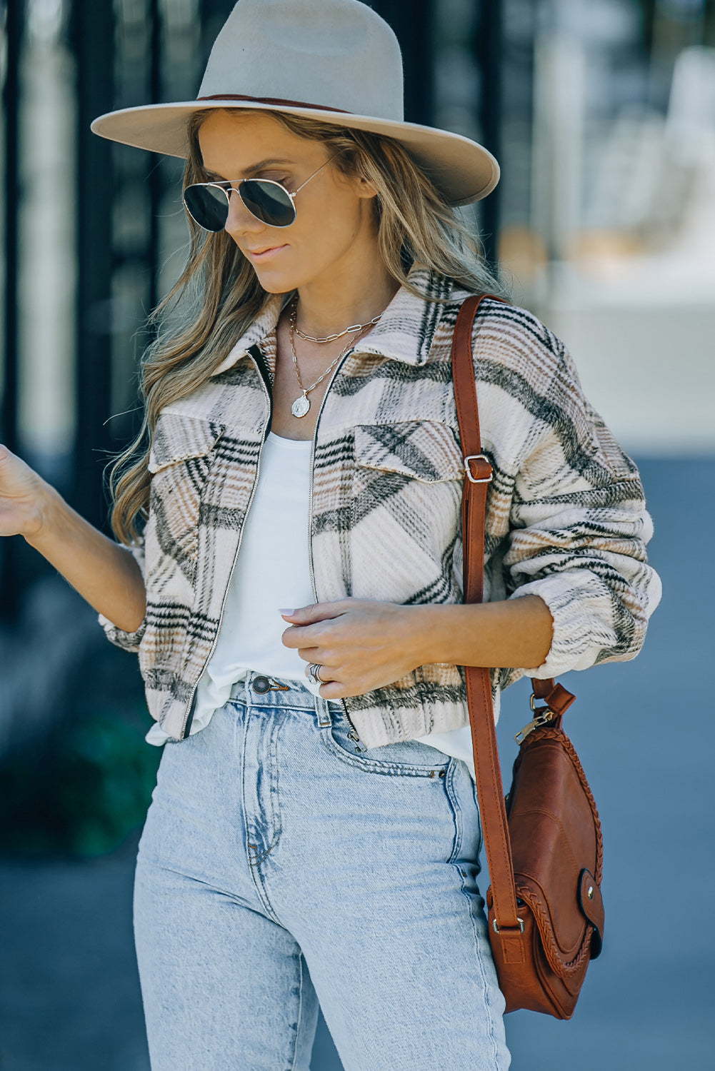 Vintage London Plaid Cropped Jacket