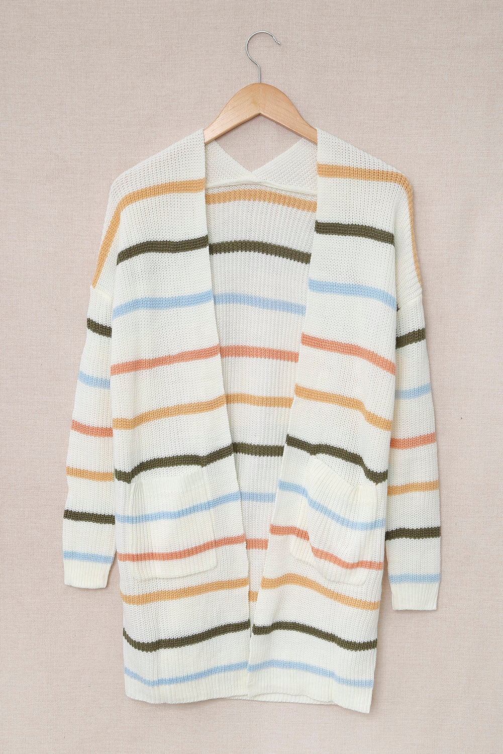 Cardigan rayé arc-en-ciel