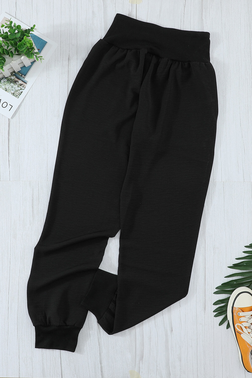 Pantalon de jogging décontracté noir avec poches