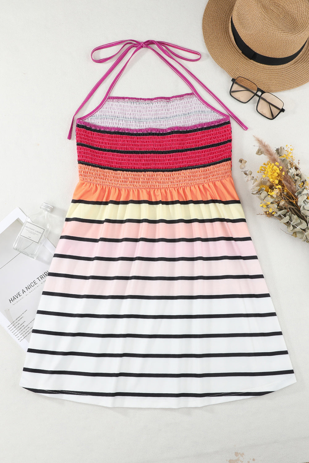 Colorful Striped Hollow Out Camisole