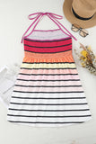 Colorful Striped Hollow Out Camisole