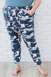 Plus Size Camo Knit Jogger Pants