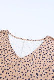 Plus Size Cheetah Print Twisted T-shirt