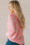 Button Front Plaid Print Shirt