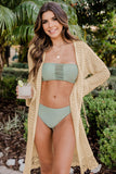 Long Sleeve Fishnet Knitted Beach Cover up