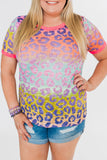 T-shirt Tie-Dye Léopard Grande Taille