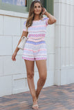 Aztec Print Short Sleeve Romper