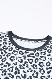 Camouflage Print Round Neck T-shirt with Slits