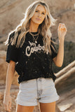 Hey Cowboy Vintage Splashed T Shirt