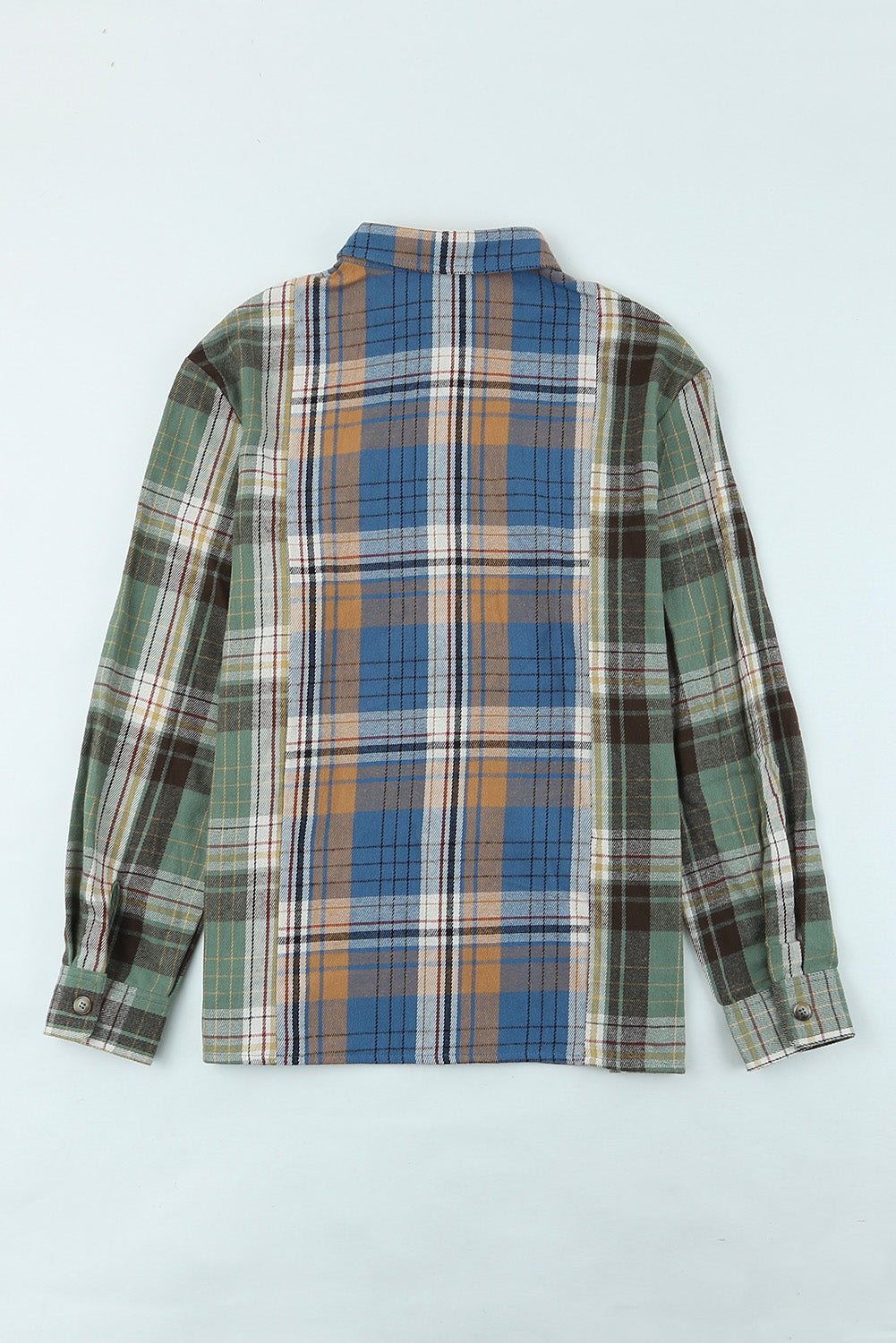 Chest Pockets Button Up Plaid Shacket