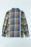 Chest Pockets Button Up Plaid Shacket